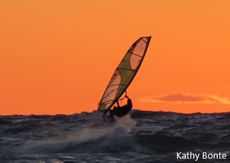 Photo of Kite Boarding by Kathy Bonte  